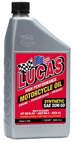 Lucas Oil LUC10702-1 Motocyc Oil Synth 20-50WT EACH
