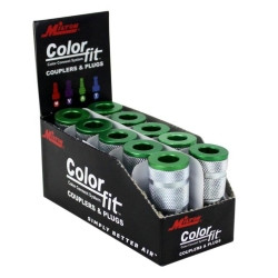 Milton Industries MIL776AC ColorFit Couplers, A-style Green, Box of 10