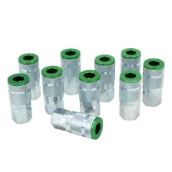 Milton Industries MIL775AC ColorFit Couplers, A-style Green, Box of 10