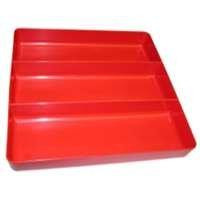 VIM Tools VIMV511 TRAY ORGANIZER, 3 CMPTMNT RED PLASTIC 10.5"X 10.5"