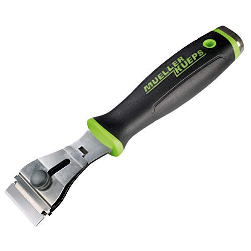 Mueller - Kueps MLK268420 Mueller-Kueps Green Quick-lock Heavy Duty Razor Scraper with 5 Plastic and 5 Metal Blades, 11 Pack