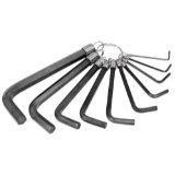 K Tool International KTI71420 HEX KEY SET 10 PC. SAE 1/16IN.-3/8IN. ON A RING