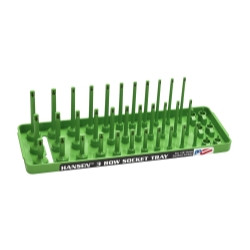 1/4 SAE 3-Row Socket Tray - Green