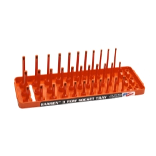 1/4 SAE 3-Row Socket Tray - Orange 1/4 SAE 3-Row Socket Tray - Orange
