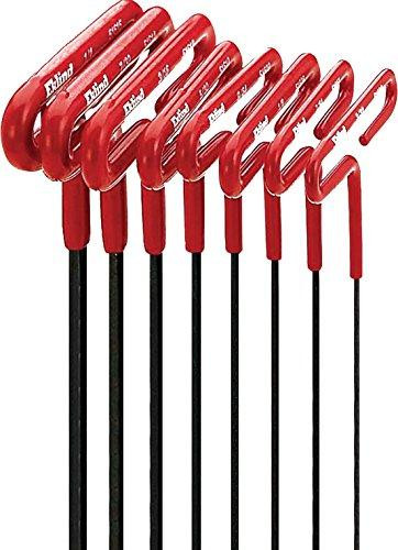 EKLIND TOOL EKL53168 EKLIND 53168 Cushion Grip Hex T-Key allen wrench - 8pc set SAE Inch Sizes 3/32-1/4 (6In shaft)