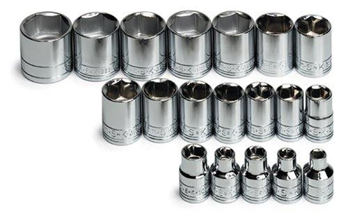 SK Hand Tool SKT3919 SK 3919 19 Piece 3/8-Inch Drive 6 Point 6-Millimeter to 24-Millimeter Socket Set