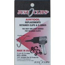 Just Clips JSC250-5 5 PACK 1/4" ANVIL RETAINER CLIP REFILL KIT