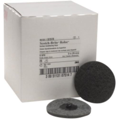 3M MMM7514 7514 3 in. Roloc Sf Discs Scotch-Brite Roloc Surface Conditioning Disc, 3 in. Super Fine, 25-Box