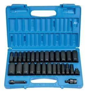 Grey Pneumatic GRE1229DM (1242RD) 3/8" Drive 42-Piece Standard/Deep SAE/Metric Socket Set