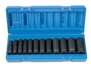 Grey Pneumatic GRE1202D (1202D) 3/8" Drive 12-Piece 12-Point Deep Socket Set