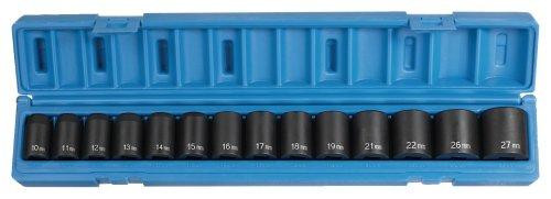 Grey Pneumatic GRE1412M Corp 1412M 1/2'' Drive Standard Length Metric Set - 14 Piece