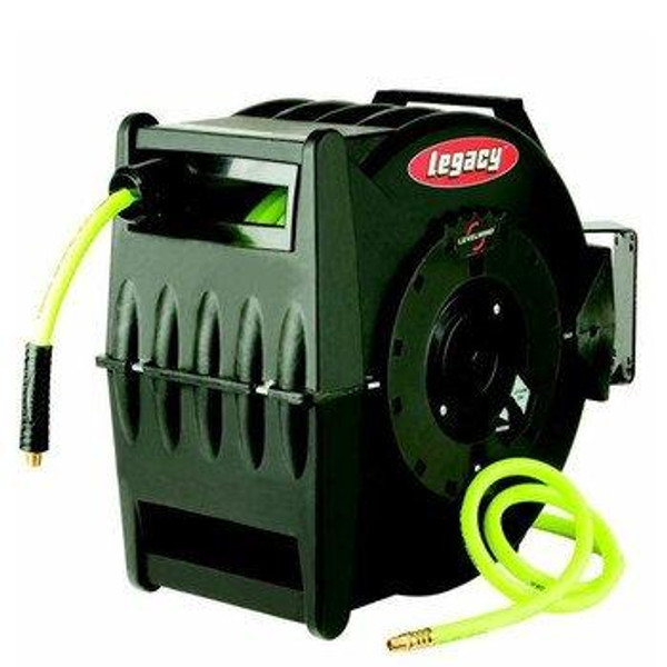Legacy Manufacturing LEGL8335FZ Legacy L8335FZ Flexzilla 1/2" x 50' Levelwind ZillaReel Retractable Hybrid Air Hose Reel
