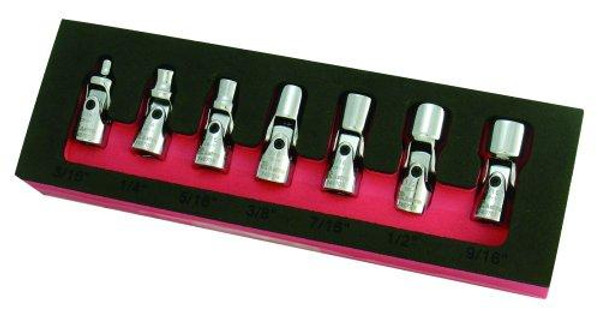 Astro Pneumatic AST7407 Astro 7407 1/4-Inch Drive Flex Socket Set, 6 Point - SAE, 7-Piece