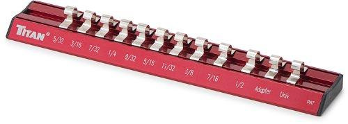Titan TIT36097 Vaper 36097 1/4" Drive SAE Magnetic Aluminum Socket Rail