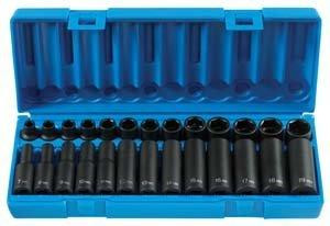 Grey Pneumatic GRE1226M (1226M) 3/8" Drive 26-Piece Deep Length Metric Master Socket Set