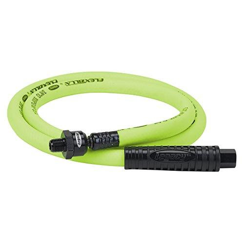 Legacy Manufacturing LEGHFZ3804YW2B Legacy HFZ3804YW2B Flexzilla 3/8" x 4' Lightweight Heavy Duty Hybrid Air Hose Whip with Ball Swivel (1/4" MNPT Ball Swivel x 1/4" FNPT Ends)
