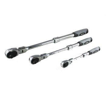 E-Z Red EZRMR482FL MR482FL 3 Piece Locking Flex Head/Extendable Ratchet Set