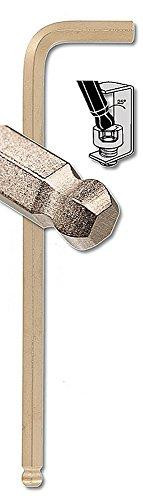 Bondhus BND37910 37910 Tagged and Barcoded 3/16" Ball End Tip Hex Key L-Wrench with GoldGuard Finish and Long Arm, 4.5"