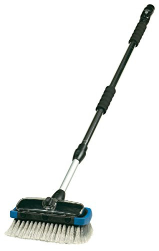 Carrand CRD93984 AutoSpa 93984 10" Flow-Thru Suds-N-Go Bi-Level Wash Brush with 68" Extension Pole