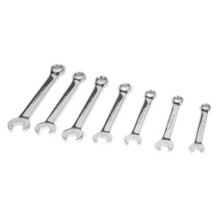 WILMAR WLMW30001 Combination Wrench Set, 7 Piece, 10mm to 18mm, 12 Point Box End, Fully Polished, Standard Length