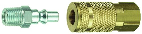Plews TRF13-301 Tru-Flate Coupler/Plug Set 1/4" Female NPT Coupler And 1/4" Male NPT Plug