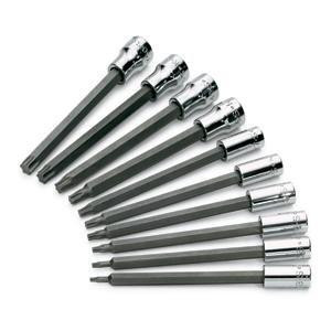 SK Hand Tool SKT84220 s 84220 10-Piece 1/4-Inch and 3/8-Inch Drive Long Torx Bit Socket Set