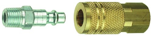 Plews TRF13-201 Tru-Flate Coupler/Plug Set 1/4" Female NPT Coupler And 1/4" Male NPT Plug
