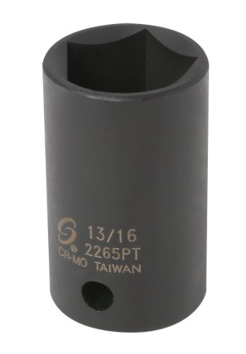Sunex SUN2265PT 1/2-Inch Drive 13/16-Inch 5-Point Impact Socket