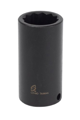 Sunex SUN368219 3/8-Inch Drive 19-mm 12-Point Deep Impact Socket