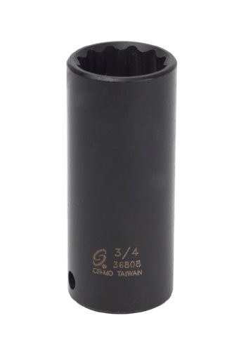 Sunex SUN36808 3/8-Inch Drive 3/4-Inch 12-Point Deep Impact Socket