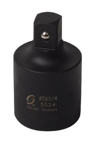 Sunex SUN5524 #5 Spline Drive x 3/4"M Socket Adapter with Ball Retainer