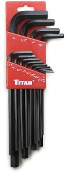 Titan TIT12718 13 Pieces SAE Long Arm Hexagonal Key Set, Pack Of 6 Titan TIT12718 13 Pieces SAE Long Arm Hexagonal Key Set, Pack Of 6