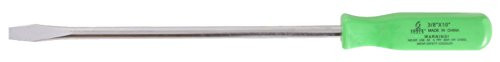Sunex SUN98221 3/8" by 10" Slotted Screwdriver, Neon Green