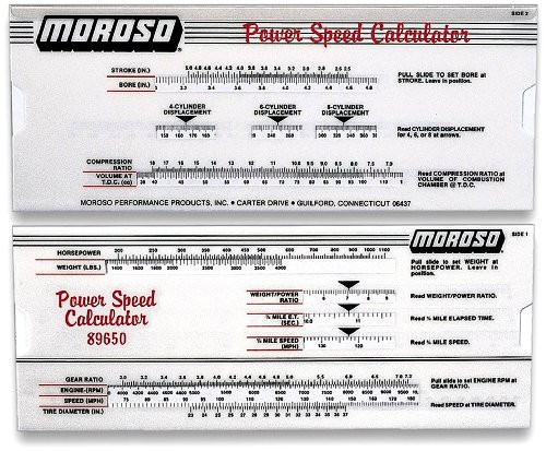 MOROSO 89650 POWER SPEED CALCULATOR