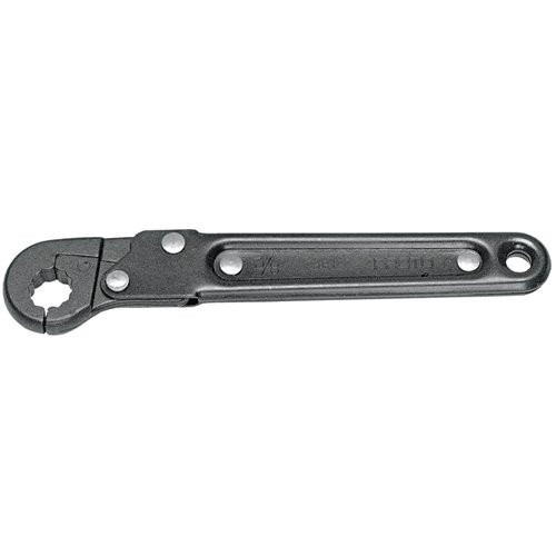 Proto PRO3822 Ratcheting Flare Nut Wrench, 11/16", 12 Point, 7-1/4" Long, Black Oxide Finish Proto INDUSTRIAL