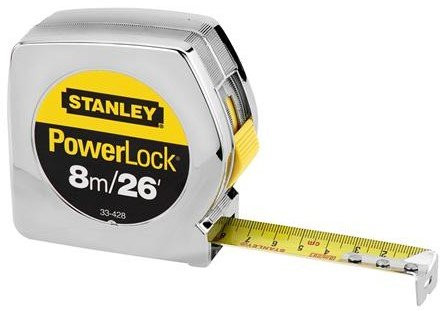 Proto PRO33-428 Proto 8m/26' x 1" PowerLock Tape Rule (cm Graduation)