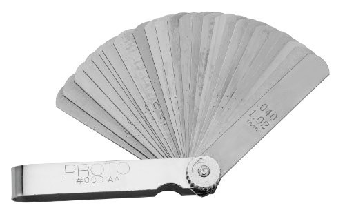 Proto PRO000AA 25 Blade Master Feeler Gauge Set, 1/2" x 3" Blades