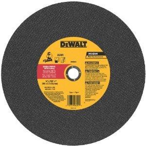 DeWalt DWTDW8001 DW8001 General Purpose Chop Saw Wheel, 14-Inch X 7/64-Inch X 1-Inch