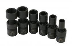 Sunex SUN1813 1813 6 Piece 1/4" Drive Universal SAE Impact Socket Set