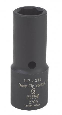 Sunex SUN2705 2705 1/2-Inch Drive 17-Mm By 21-Mm Deep Flip Socket