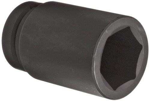 Martin Sprocket & Gear MRT17652 Martin Forged Alloy Steel 1-5/8" Type III Opening 1" Power Impact Drive Socket, 6 Points Deep, 4" Overall Length, Industrial Black Finish