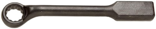 Martin Sprocket & Gear MRT8807B Martin Forged Alloy Steel 1" Opening 45 Degree Offset Striking Face Box Wrench, 12 Points, 10" Overall Length, Industrial Black Finish