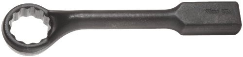 Martin Sprocket & Gear MRT8809A Martin Forged Alloy Steel 1-1/2" Opening 45 Degree Offset Striking Face Box Wrench, 12 Points, 11-1/2" Overall Length, Industrial Black Finish