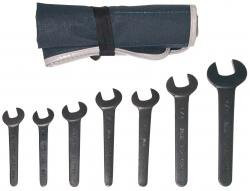 Martin Sprocket & Gear MRTCN7K Martin 15 Degree Angle Check Nut Wrench Set, 7 Pieces ranging from 7/16" to 7/8" in Kit Bag, Industrial Black Finish