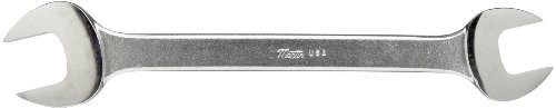 Martin Sprocket & Gear MRT1737 Martin Forged Alloy Steel 1-1/8" x 1-1/4" Opening Offset 15 Degree Angle Double Head Open End Wrench, 13-3/4" Overall Length, Chrome Finish