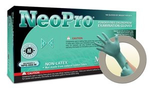 Microflex MFXNPG-888S NeoPro Chloroprene Glove, Powder Free, Polymer Coating, 9.6" Length, 5.1 mils Thick, Small, Pack of 100