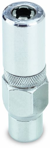 Airgas Safety LMXLX-1402 Grease Gun Coupler, Heavy Duty, 1/8" NPT Threads, Spring Loaded Ball Check, 7500 Max PSi