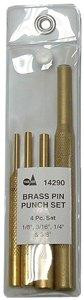 SG Tool Aid SGT14290 SG Tool Aid 14290 4-Piece Pin Punch Set, Brass