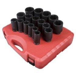 Sunex SUN4685 4685 3/4-Inch Drive Heavy Duty SAE Deep Impact Socket Set, 17-Piece