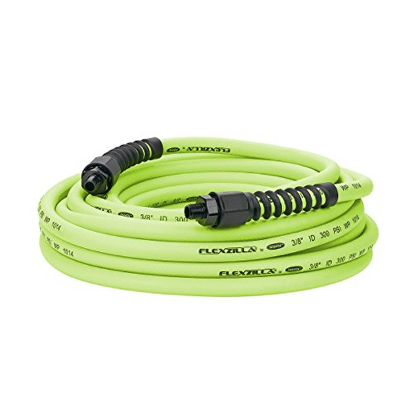 Legacy Manufacturing LEGHFZP3825YW2 Flexzilla Pro Air Hose, 3/8 in. x 25 ft., Heavy Duty, Lightweight, Hybrid, ZillaGreen -